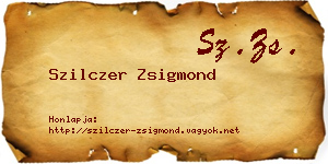 Szilczer Zsigmond névjegykártya